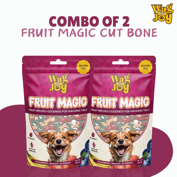 Fruit Magic Cut Bone Dog Treats – Pack of 2 (125gm Each)