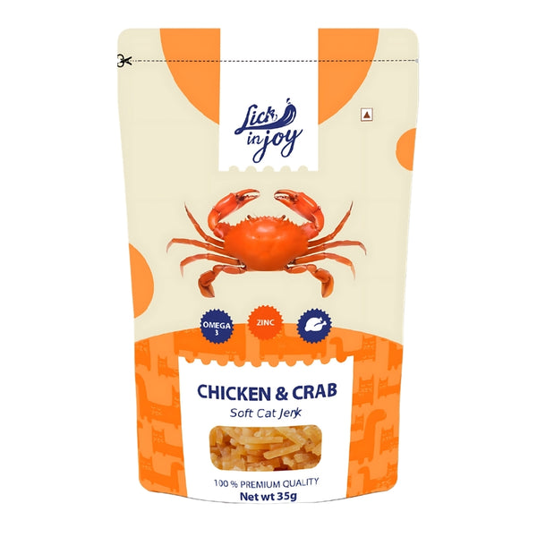 Lick in Joy Chicken Crab Cat Treat 35g