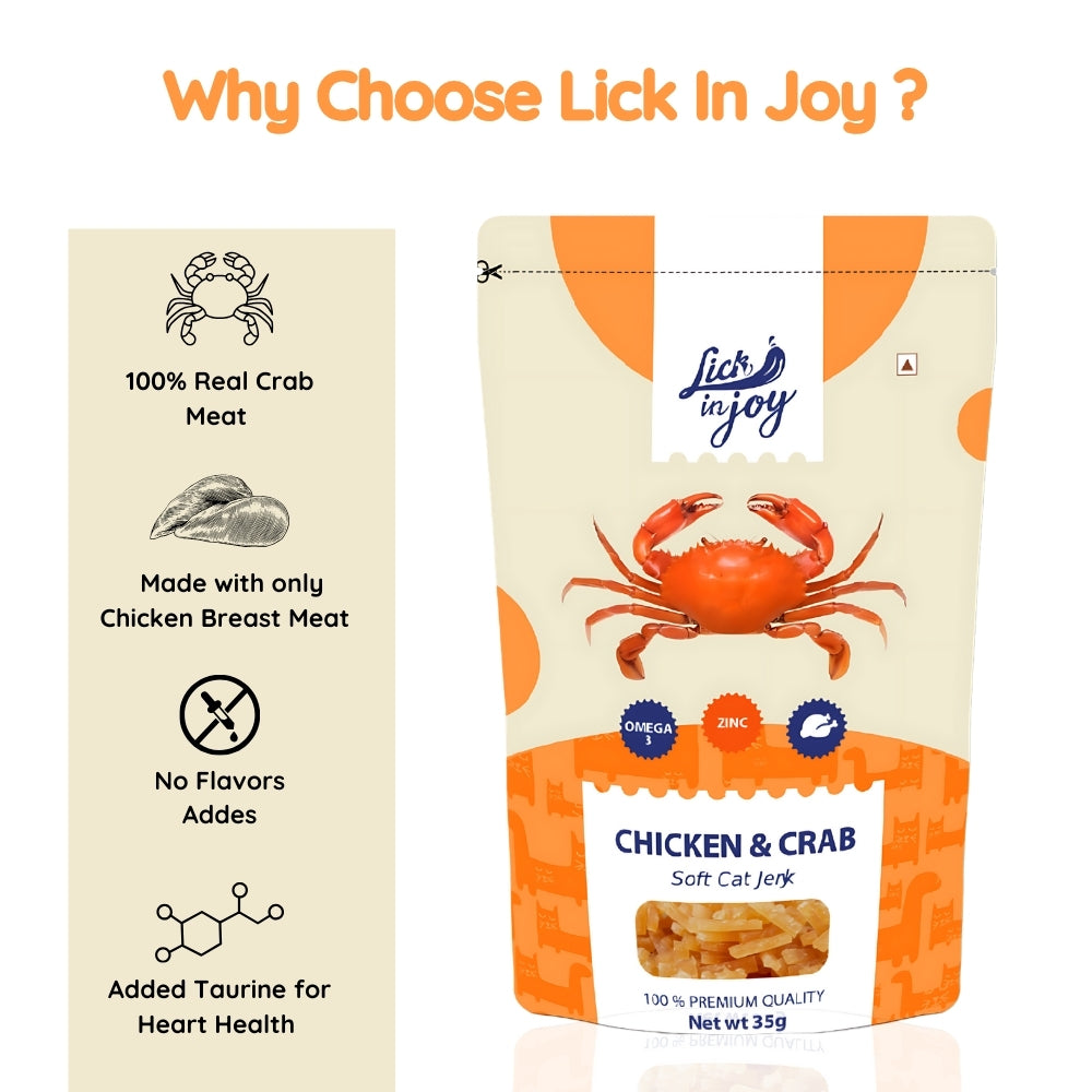Lick in Joy Chicken Crab Cat Treat 35g