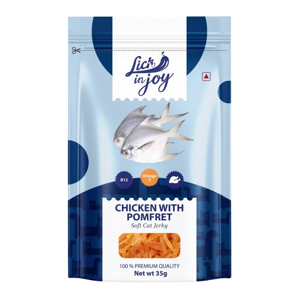Lick in Joy Chicken with Pomfret Cat Treats 35g