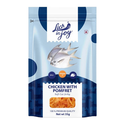 Lick in Joy Chicken with Pomfret Cat Treats 35g
