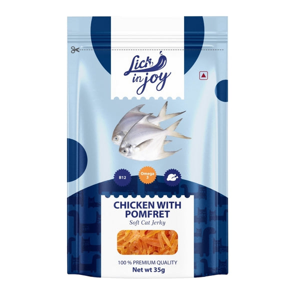 Lick in Joy Chicken with Pomfret Cat Treats 35g