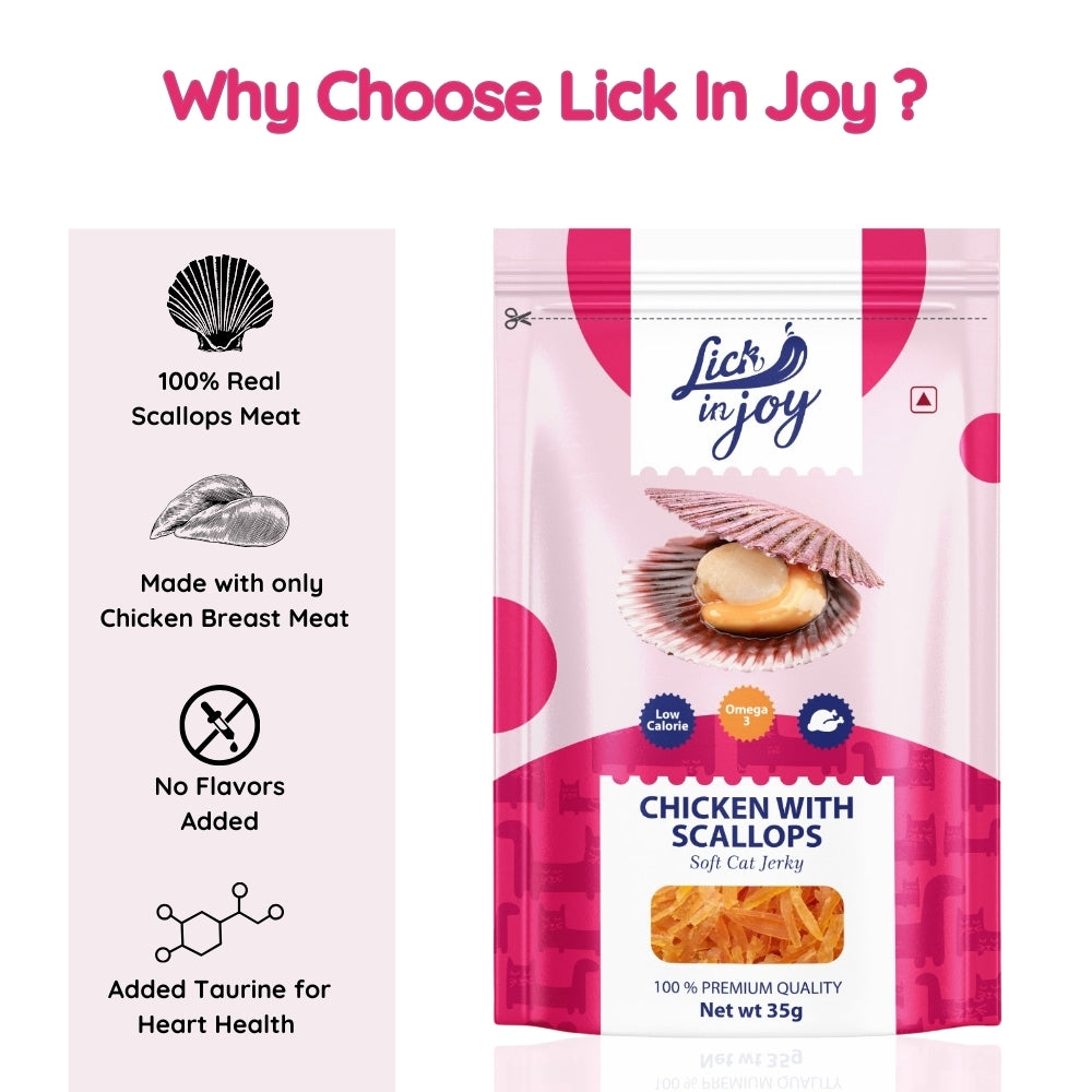 Lick in Joy Chicken with Scallops Cat Treat 35g