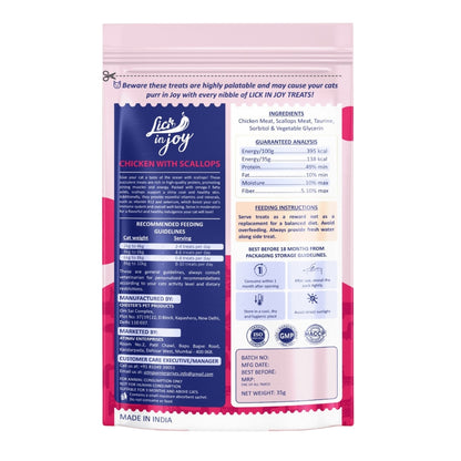 Lick in Joy Chicken with Scallops Cat Treat 35g