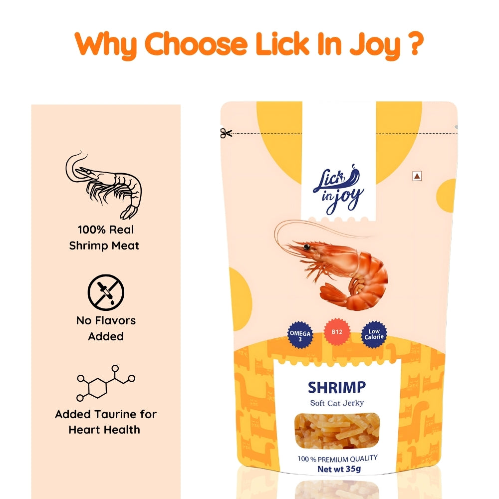 Lick in Joy Shrimp Cat Treats 35g