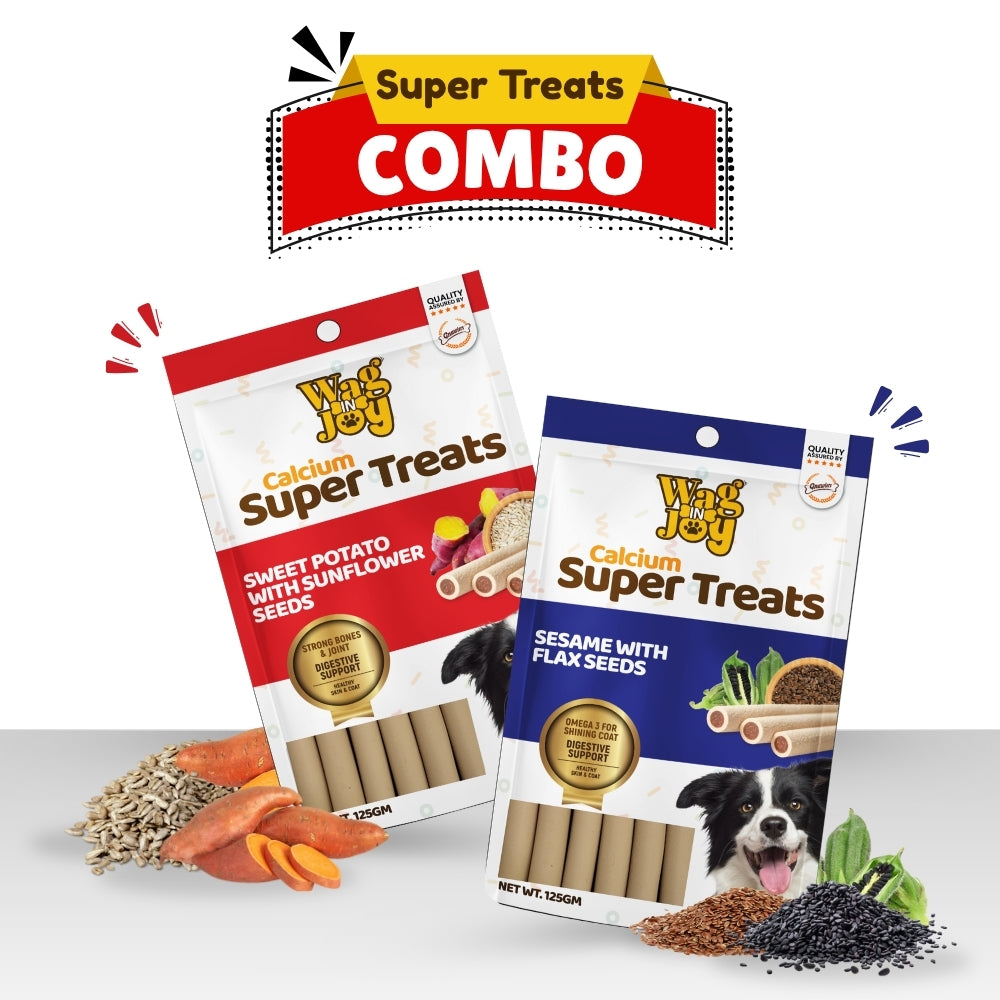 Calcium Super Treats Combo – Sesame with Flax Seeds & Sweet Potato with Sunflower Seeds (Pack of 2 | 125gm Each)