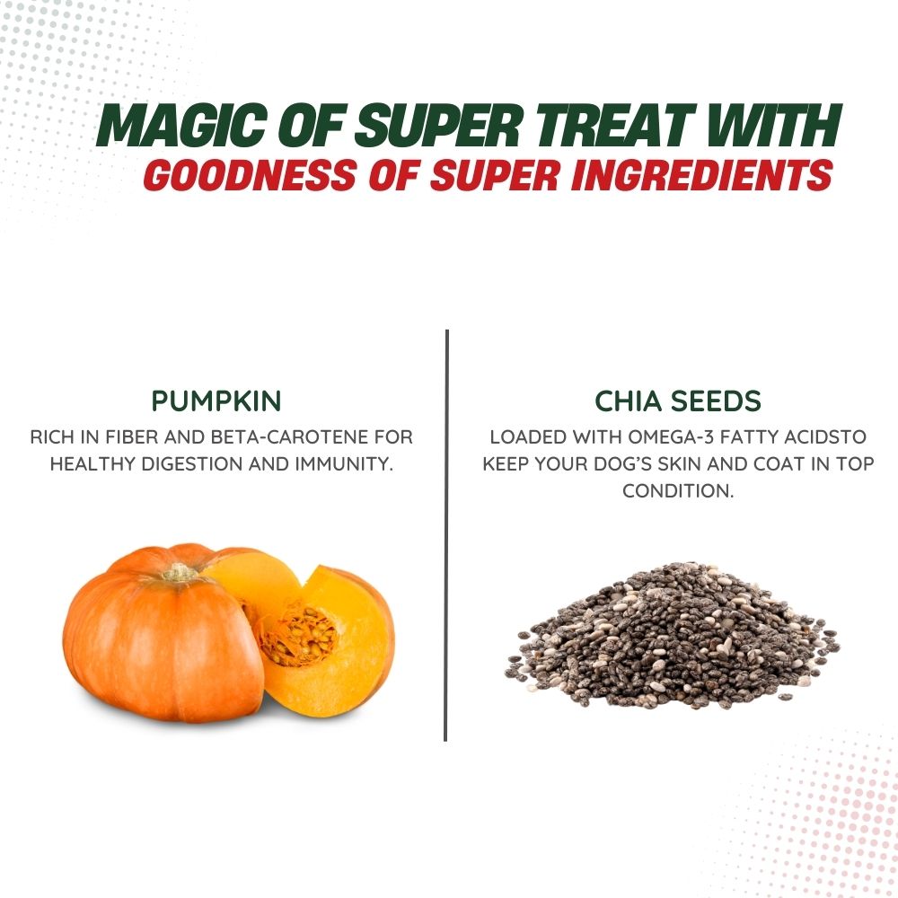 Calcium Super Treats - Pumpkin with Chia Seeds - 125gm