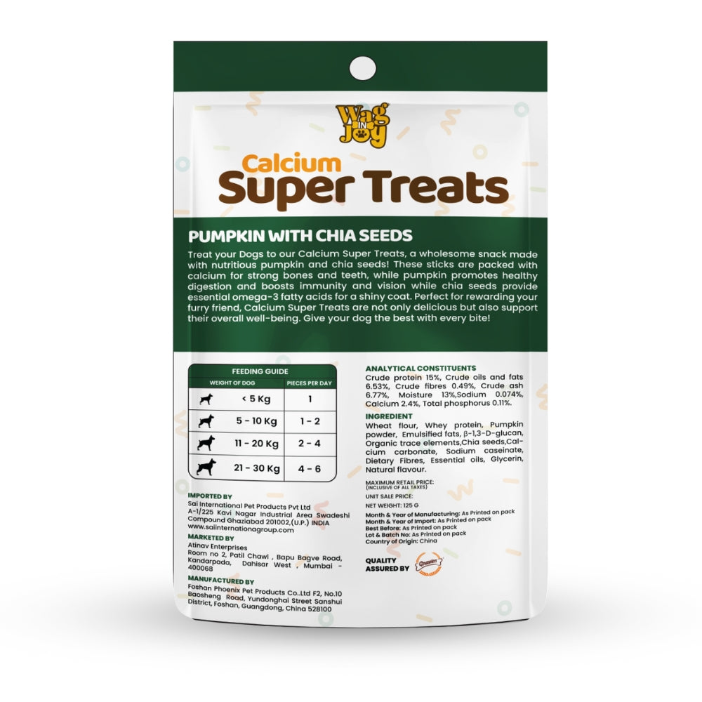 Calcium Super Treats - Pumpkin with Chia Seeds - 125gm