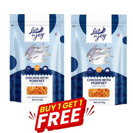 Lick in Joy Chicken with Pomfret Cat Treats 35g